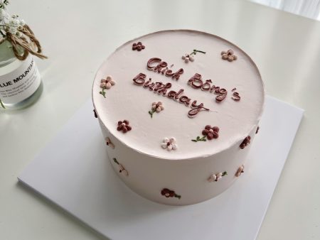 VH51-Bánh Kem Sữa Tươi-Bánh Vẽ Hoa