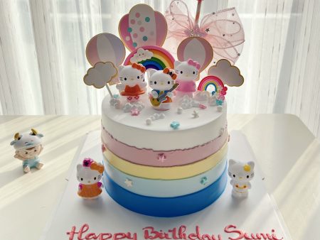 ST6694-Bánh Phụ Kiện Mèo Hello Kitty