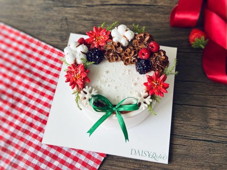 FL3582-Bánh Hoa Kem Sữa Tươi-Noel