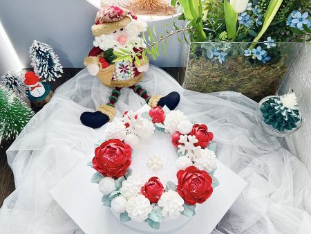 FL3587-Bánh Hoa Kem Sữa Tươi-Noel