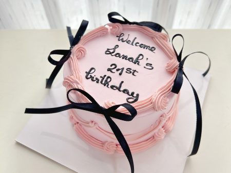 ST6716-Bánh Retro-Nơ Nhỏ Màu Đen-Ruy Băng