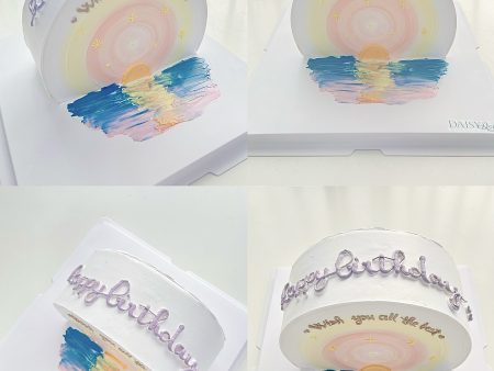 ST6729-Bánh Kem Sữa Tươi-Bánh Nằm Ngang-Quẹt Màu