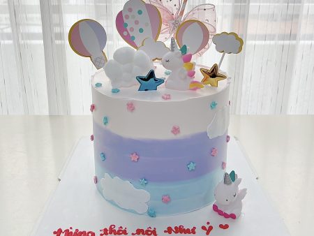 ST6733-Bánh Kem Sữa Tươi-Ngựa Unicorn-Bé Gái-Bé Trai