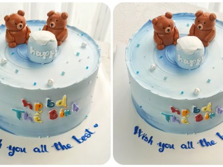 ST6734- Bánh Kem Sữa Tươi-Gấu Nổi