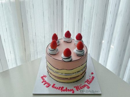 MN34-Bánh 3D-Trang Trí Trái Cây-Dâu Tươi