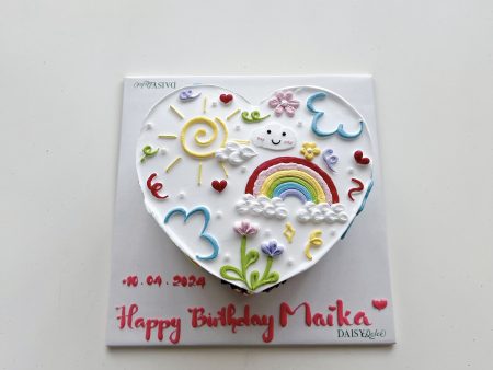 VH57-Vẽ Hoa-Nhiều Hoạ Tiết-Trái Tim