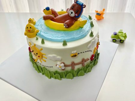 TH62-Gấu Trong Hồ Bơi- Vịt- Tạo Hình Thú Nổi Mini