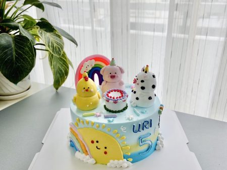 TH87-Gà-Heo-Bò Sữa-Tạo Hình Thú Mini-Lợn Mini.