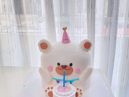 TH84-Tạo Hình Gấu-Bánh Kem Mini