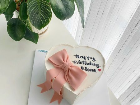 ST6818-Bánh Trái Tim-Tạo Hình Nơ