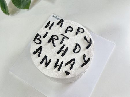 ST6856-Bánh Kem Sữa Tươi-Bánh Simple-Ghi Chữ Happy Birthday.