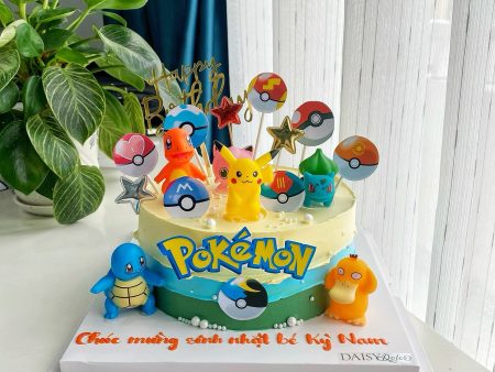 ST6851-Bánh Kem Sữa Tươi-Phụ Kiện Pukémon-Hoạt Hình-Pikachu.
