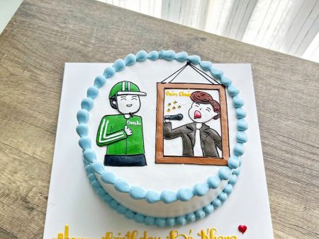 V334-Vẽ Nam Soi Gương-Nam Mặc Áo Grab.