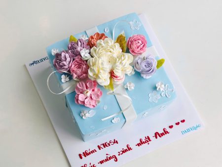 FL3654-Bánh Hoa Kem Sữa Tươi-Bánh Vuông.