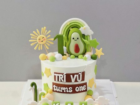 TH125-Tạo Hình Trái Bơ- Mừng Thôi Nôi- Đầy Tháng-Bé Gái-Bé Trai.