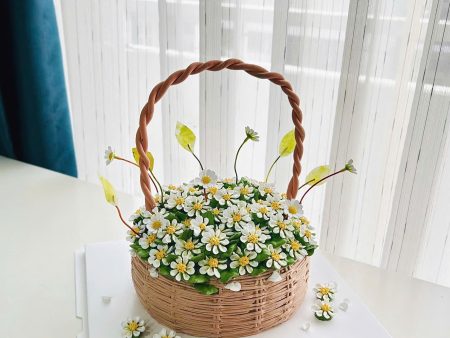 FL3657-Bánh Hoa Kem Sữa Tươi-Giỏ Hoa Tana.