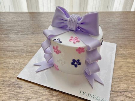 ST6885-Tạo Hình Gum Nơ Tím-Quẹt Hoa.