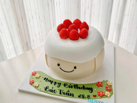 BÁNH TRANG TRÍ DÂU TÂY-VẼ MẶT CƯỜI