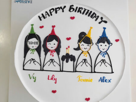 BÁNH SINH NHẬT TẬP THỂ-VẼ GIA ĐÌNH-NHÓM BẠN