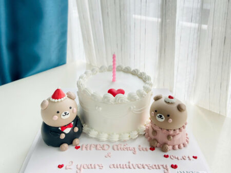 BÁNH TẠO HÌNH GẤU-KỶ NIỆM-ANNIVERSARY-BÁNH CƯỚI