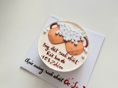 BÁNH VẼ 2 LY BIA-CỤNG BIA