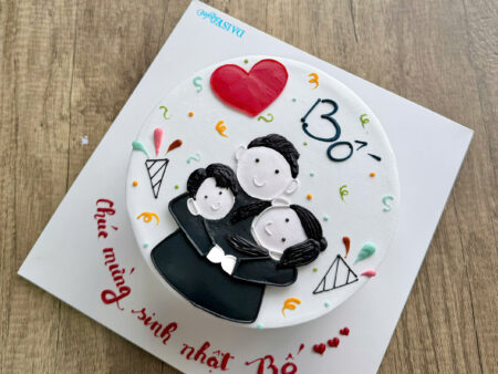 BÁNH VẼ GIA ĐÌNH-BA MẸ-CON TRAI