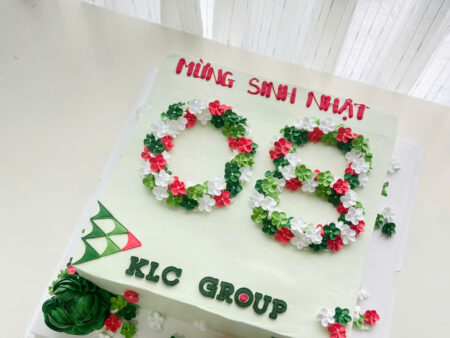FL3698-BÁNH HOA KEM HÌNH VUÔNG-HOA SỐ