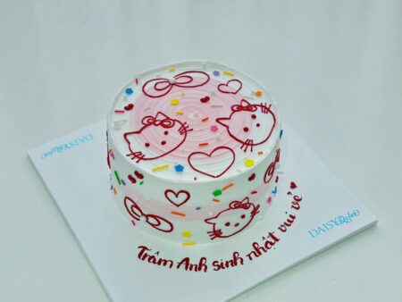 BÁNH VẼ HELLO KITTY-NHIỀU HỌA TIẾT
