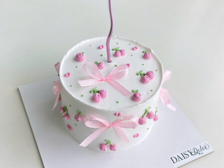 BÁNH VẼ CHERRY HỒNG-ĐÍNH NƠ