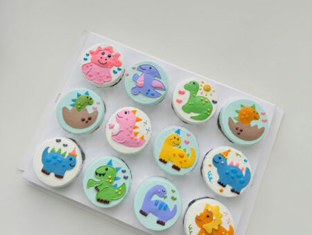 CUP113-BÁNH CUPCAKE VẼ KHỦNG LONG