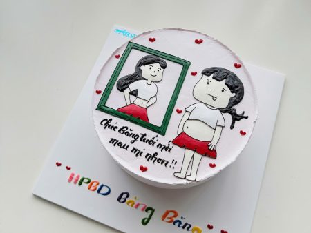 BÁNH VẼ NỮ SOI GƯƠNG