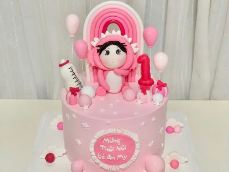 BÁNH GUM TẠO HÌNH BÉ GÁI-THÔI NÔI-ĐẦY THÁNG