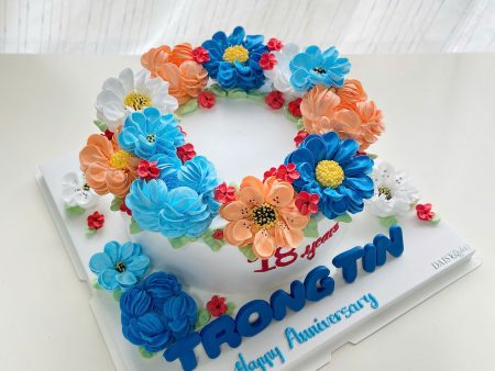 FL3732-BÁNH HOA KEM SỮA TƯƠI