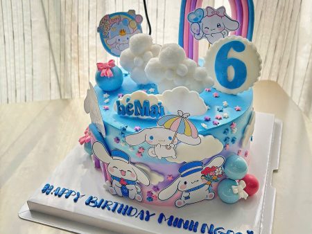 BÁNH CINNAMOROLL-CẦU VỒNG-BÉ GÁI