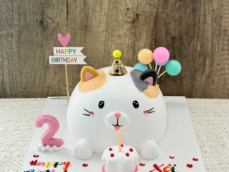 BÁNH TẠO HÌNH MÈO-3 MÀU