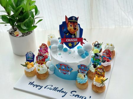 BÁNH IN HÌNH CHÓ CỨU HỘ MIX 16 SU KEM
